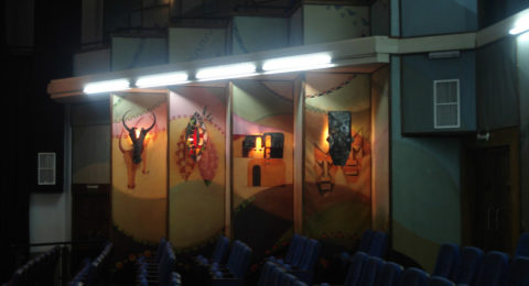 Sculptural lighting Installation: Relief sculpture and painting Style: Stylised Theme: Culture African Installation Art Piece by Kenyan Artist.