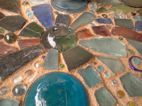 River Mosaic: Dale blocks Style: Stylised Theme: Nature african mosaic art by Kenyan artist